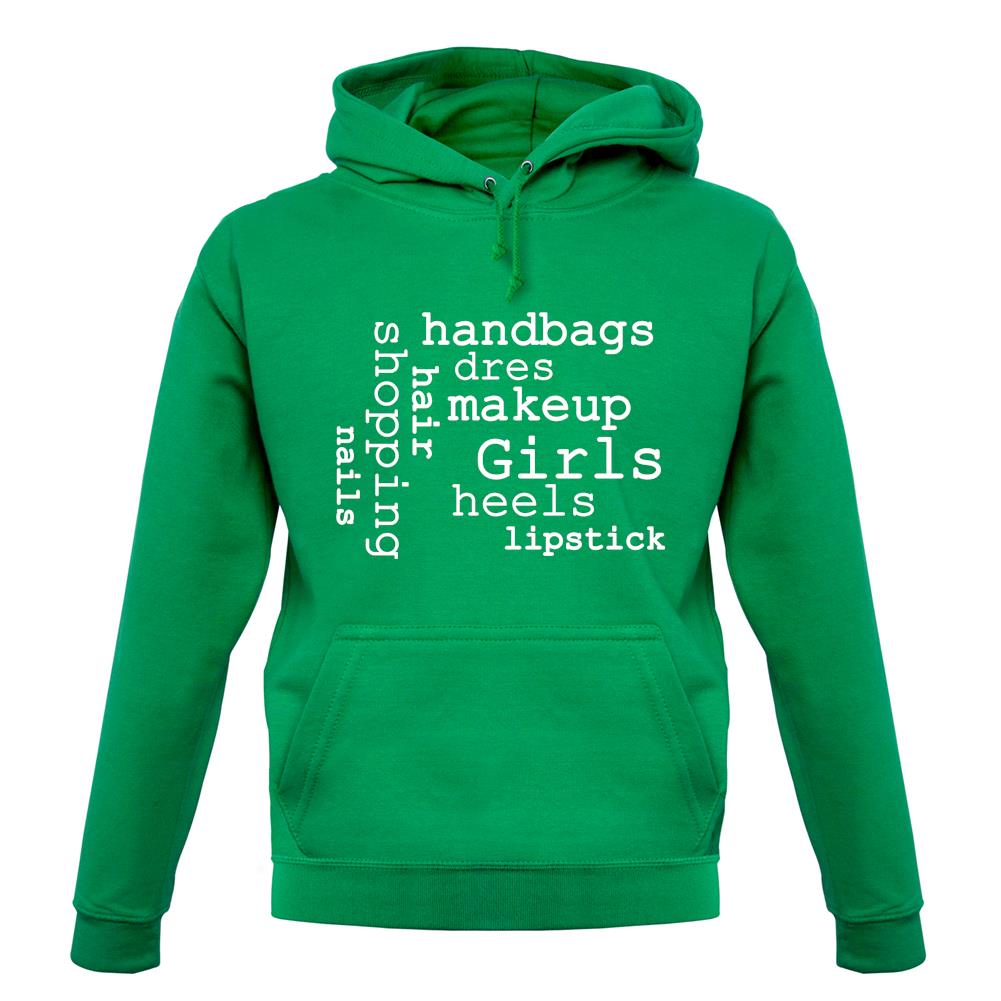 Girls Word Cloud unisex hoodie Girls Word Cloud unisex hoodie
