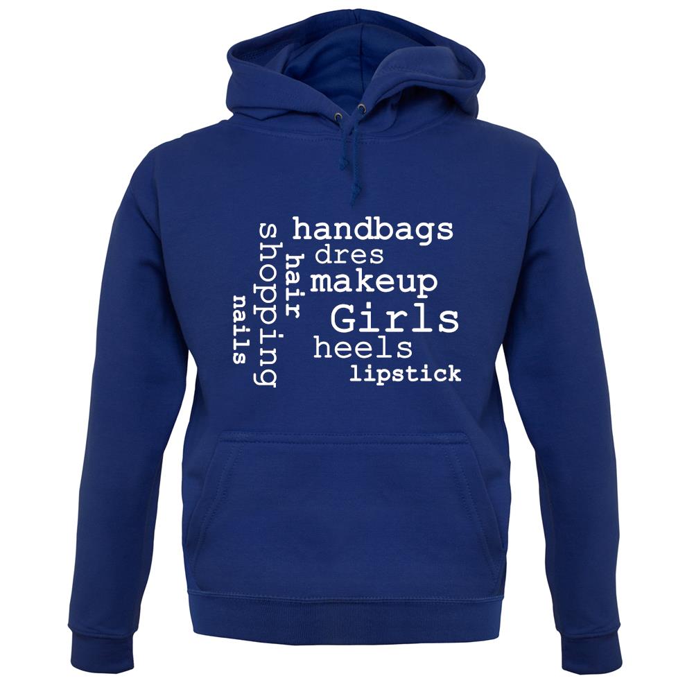 Girls Word Cloud unisex hoodie Girls Word Cloud unisex hoodie