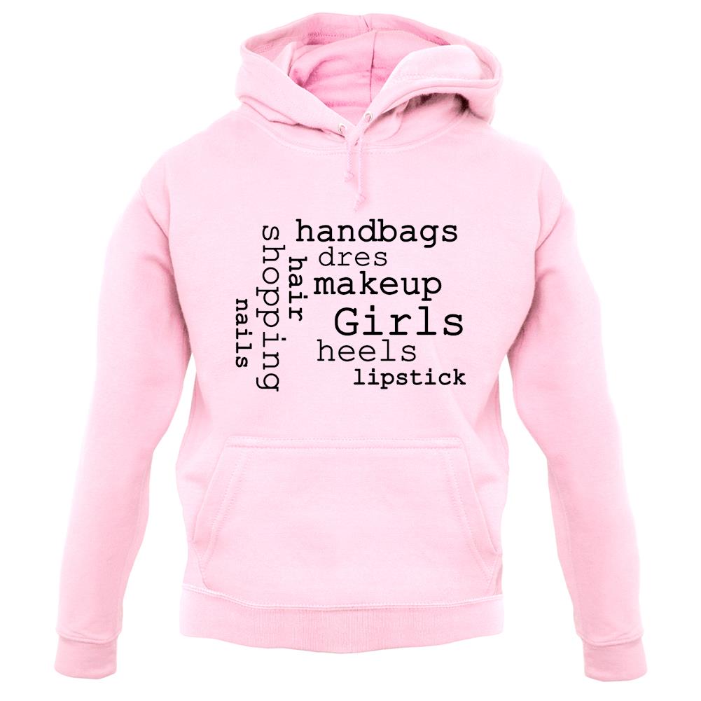 Girls Word Cloud unisex hoodie Girls Word Cloud unisex hoodie