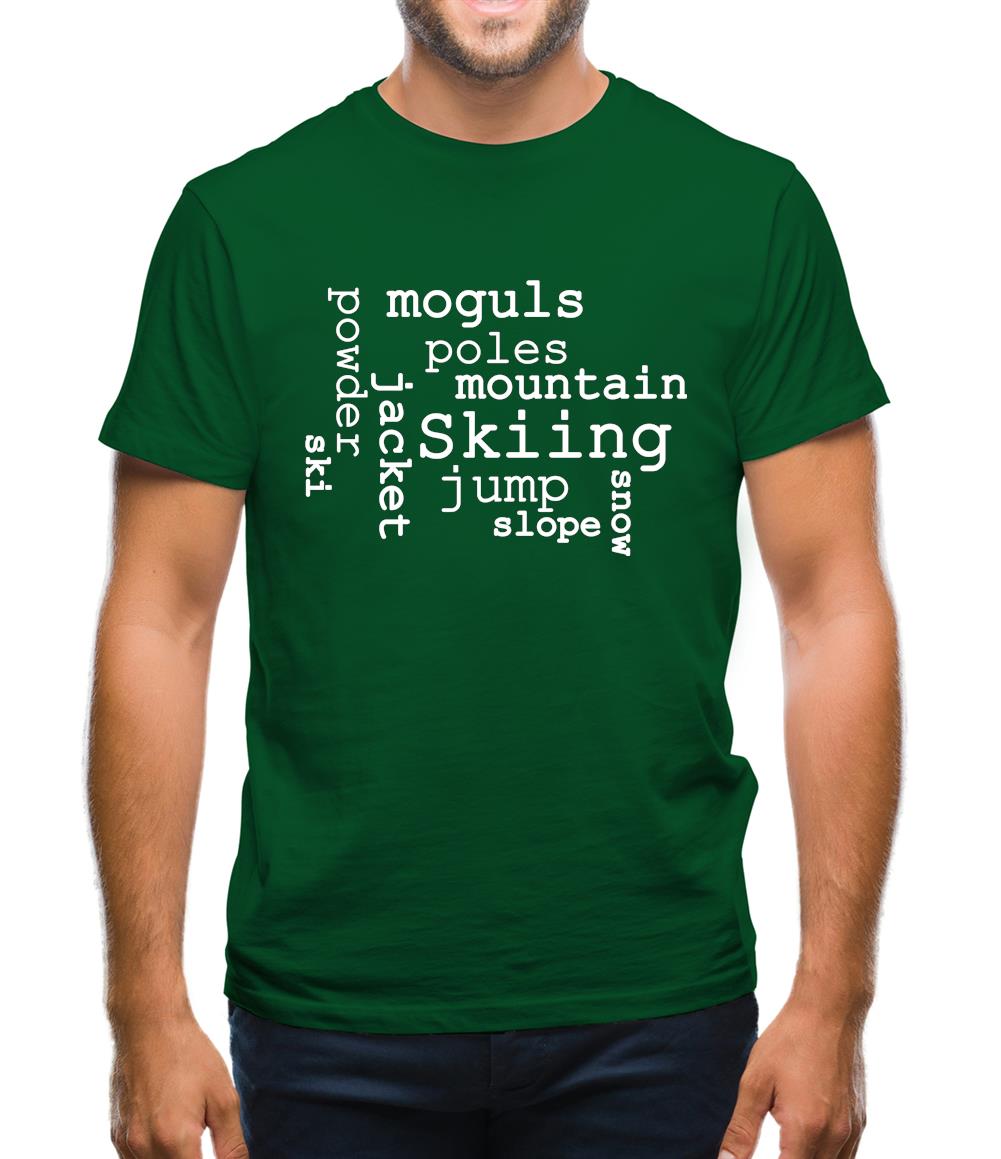 Ski Word Cloud Mens T-Shirt Ski Word Cloud Mens T-Shirt