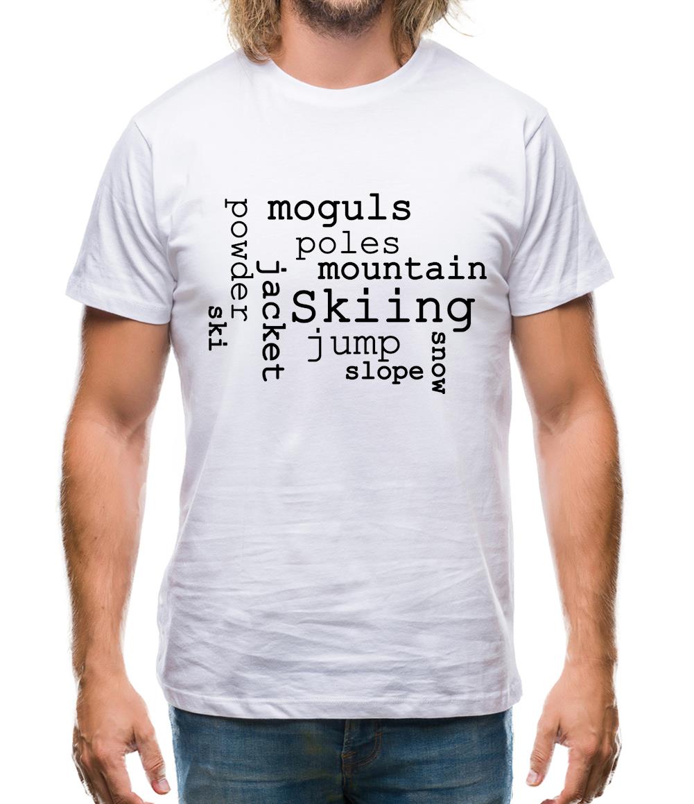 Ski Word Cloud Mens T-Shirt Ski Word Cloud Mens T-Shirt