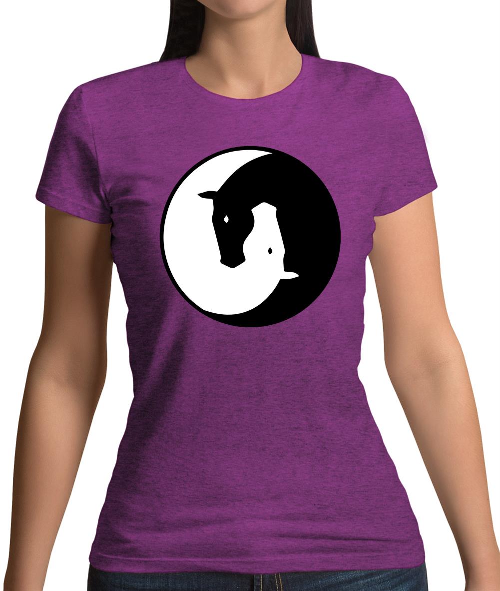 Yin Yang Horses Womens T-Shirt Yin Yang Horses Womens T-Shirt