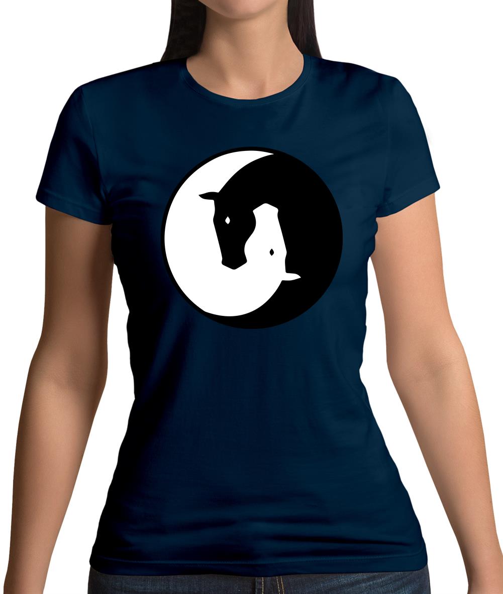 Yin Yang Horses Womens T-Shirt Yin Yang Horses Womens T-Shirt