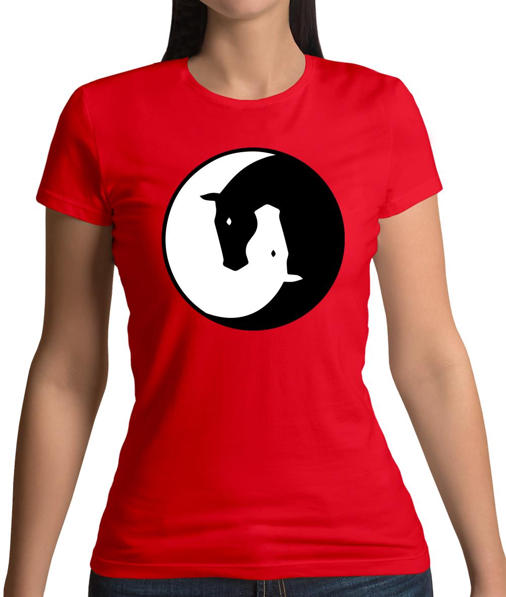 Yin Yang Horses Womens T-Shirt Yin Yang Horses Womens T-Shirt