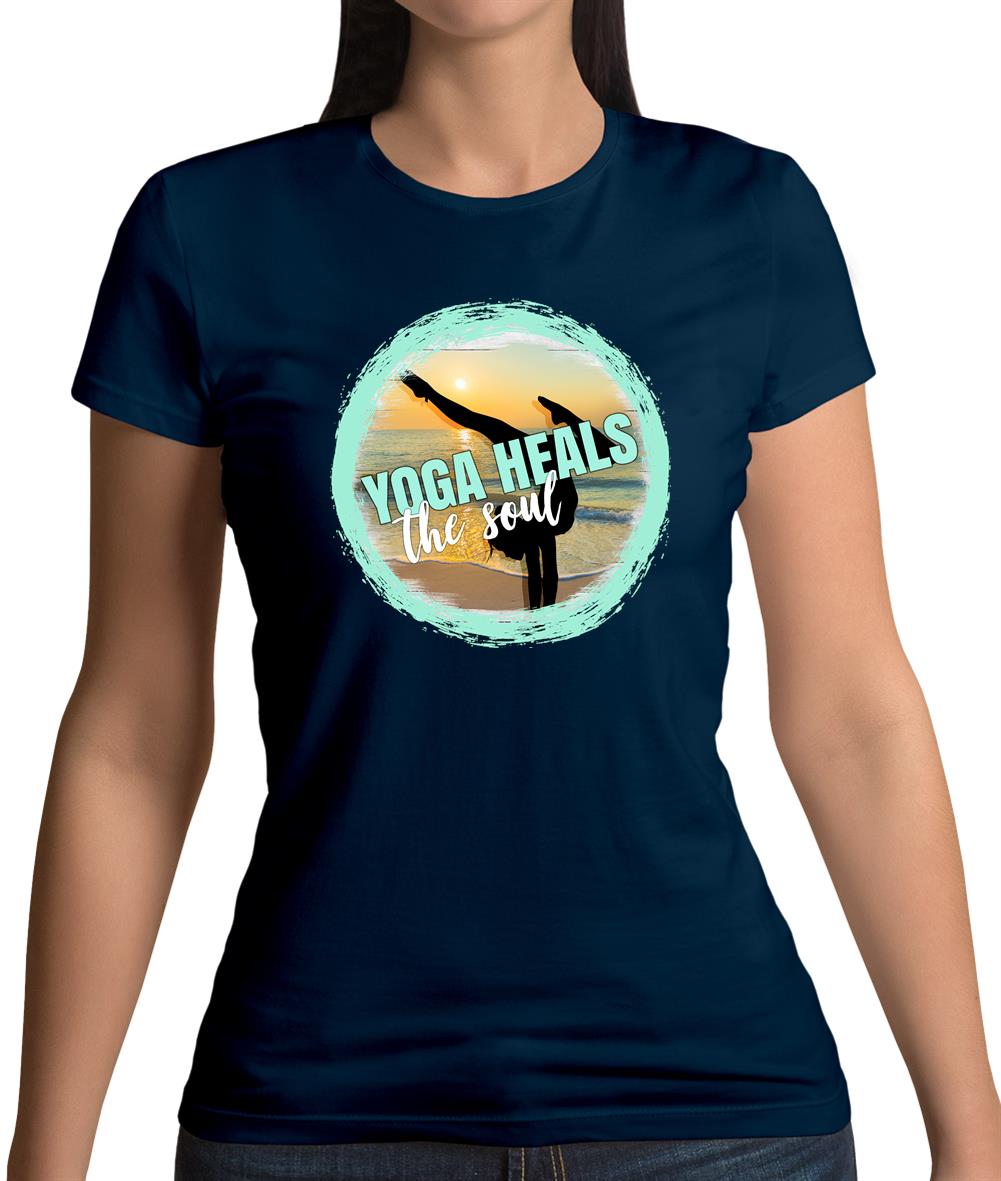 Yoga Health Soul Womens T-Shirt Yoga Health Soul Womens T-Shirt