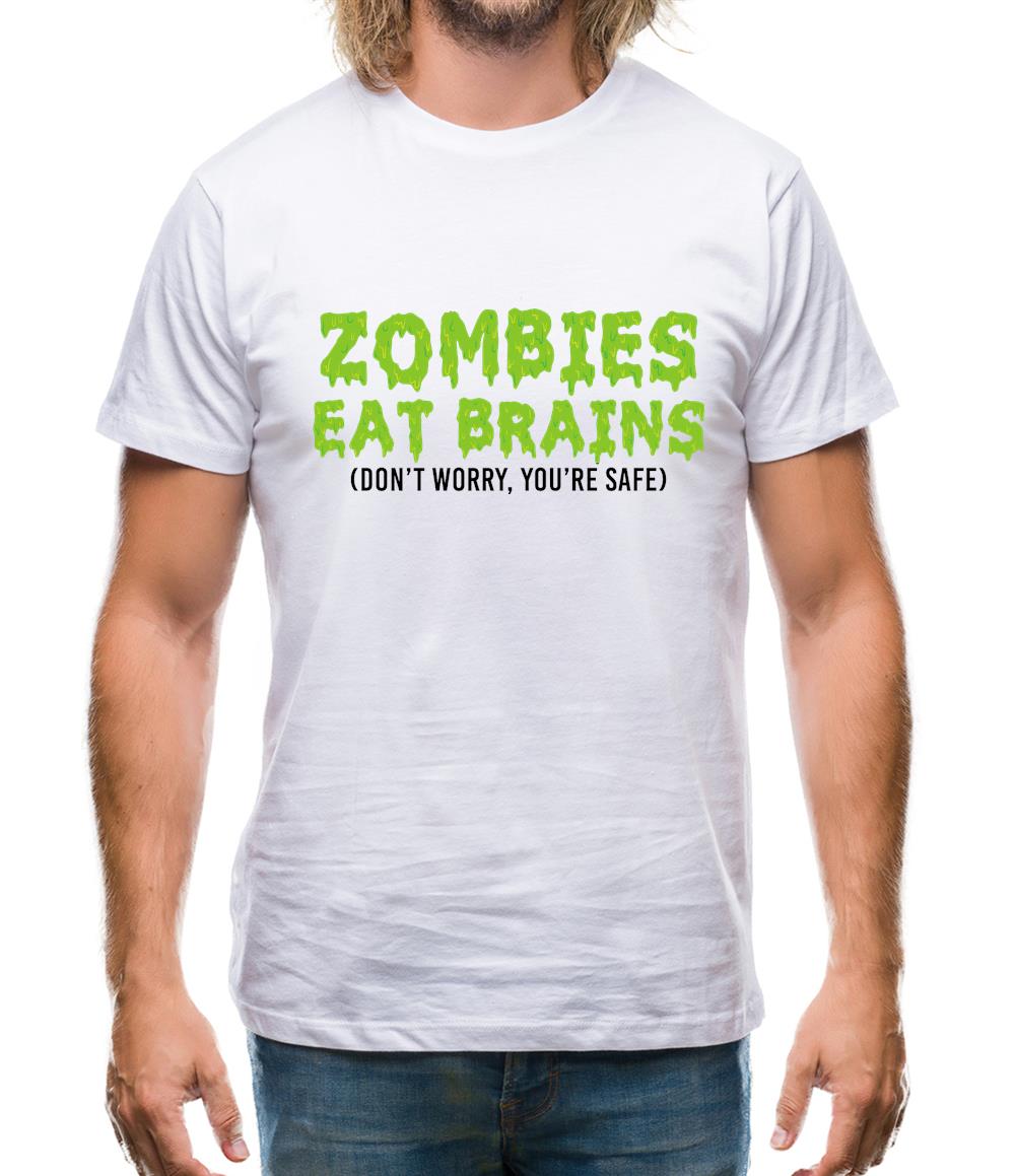 Zombies Eat Brains Mens T-Shirt Zombies Eat Brains Mens T-Shirt