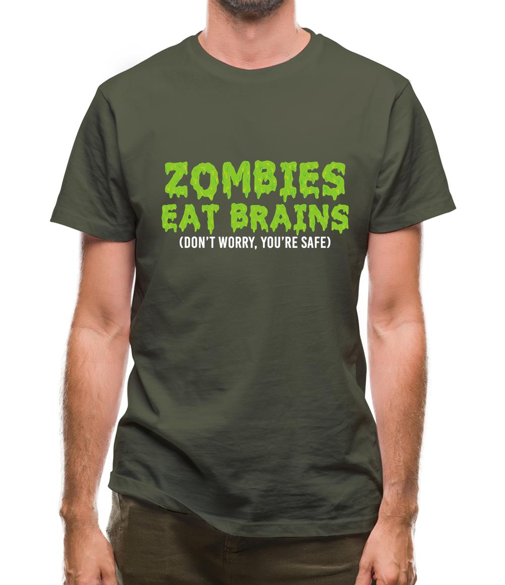 Zombies Eat Brains Mens T-Shirt Zombies Eat Brains Mens T-Shirt