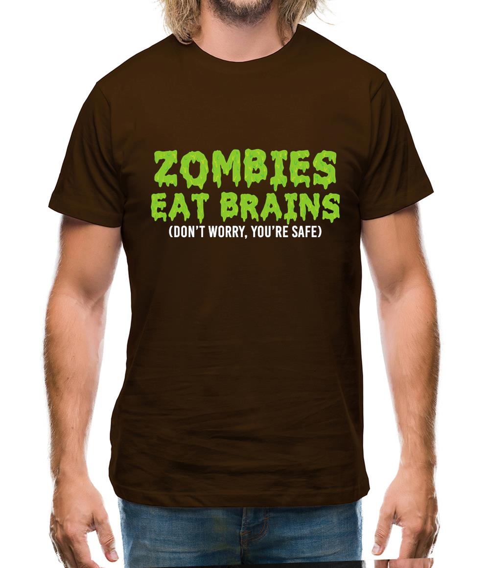 Zombies Eat Brains Mens T-Shirt Zombies Eat Brains Mens T-Shirt