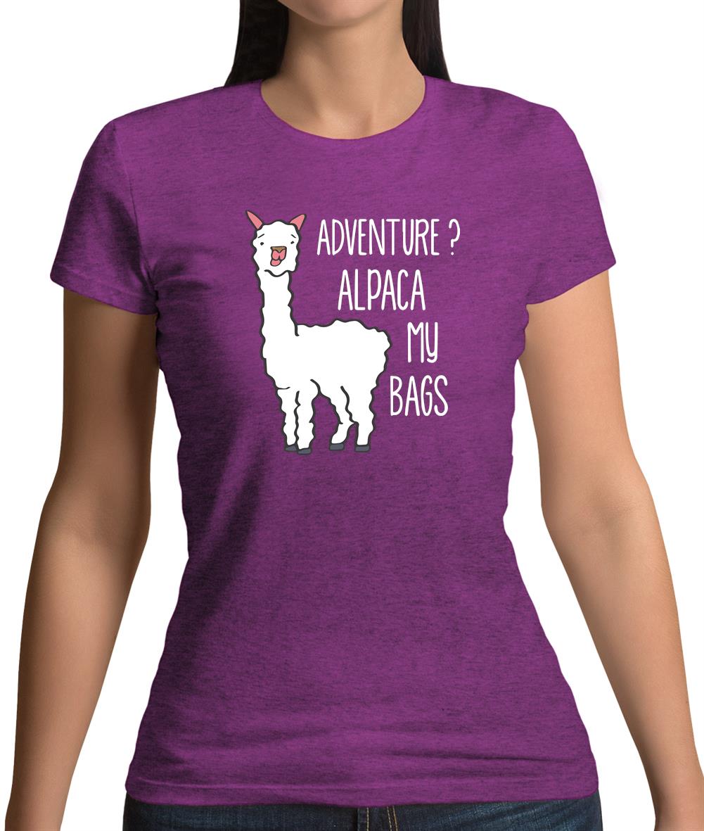 Adventure Alpaca My Bags Womens T-Shirt Adventure Alpaca My Bags Womens T-Shirt