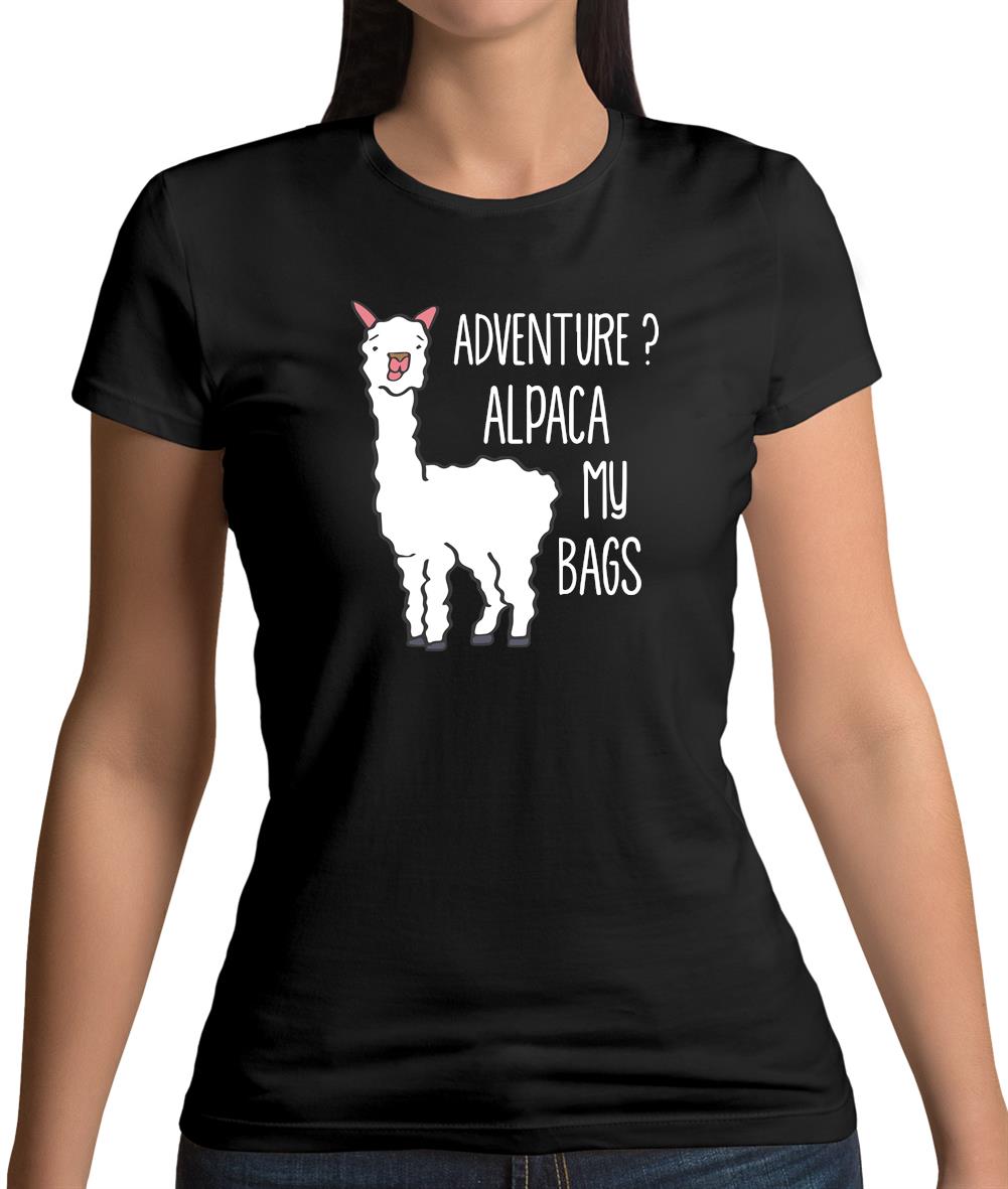 Adventure Alpaca My Bags Womens T-Shirt Adventure Alpaca My Bags Womens T-Shirt