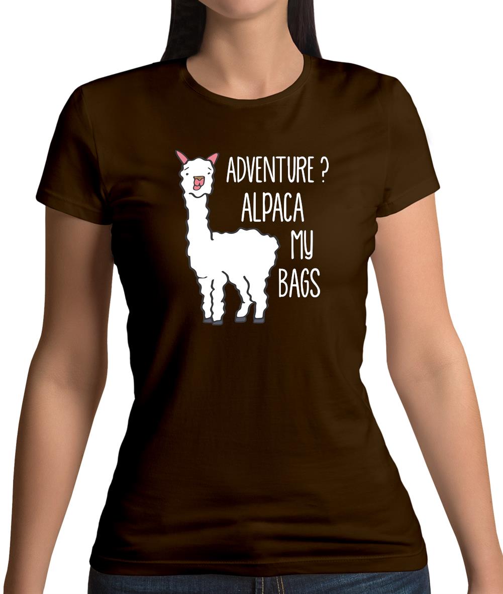 Adventure Alpaca My Bags Womens T-Shirt Adventure Alpaca My Bags Womens T-Shirt