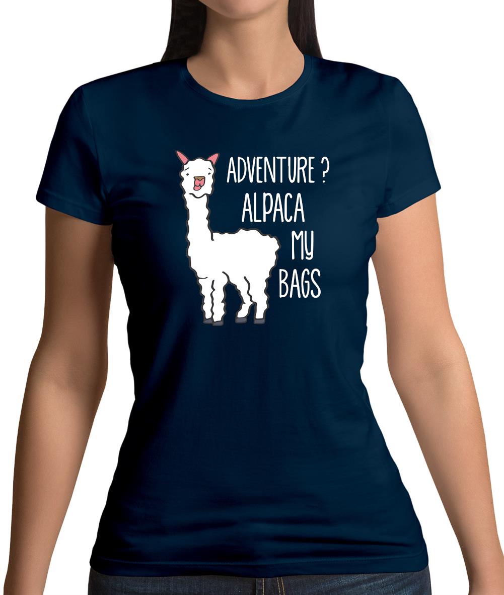Adventure Alpaca My Bags Womens T-Shirt Adventure Alpaca My Bags Womens T-Shirt