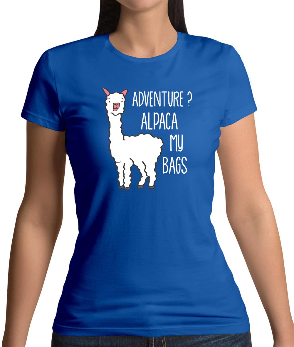 Adventure Alpaca My Bags Womens T-Shirt Adventure Alpaca My Bags Womens T-Shirt