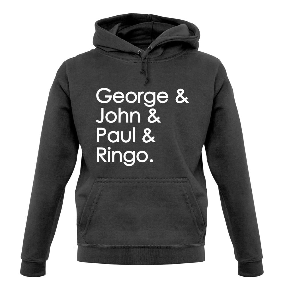 George & John & Paul & Ringo unisex hoodie George & John & Paul & Ringo unisex hoodie