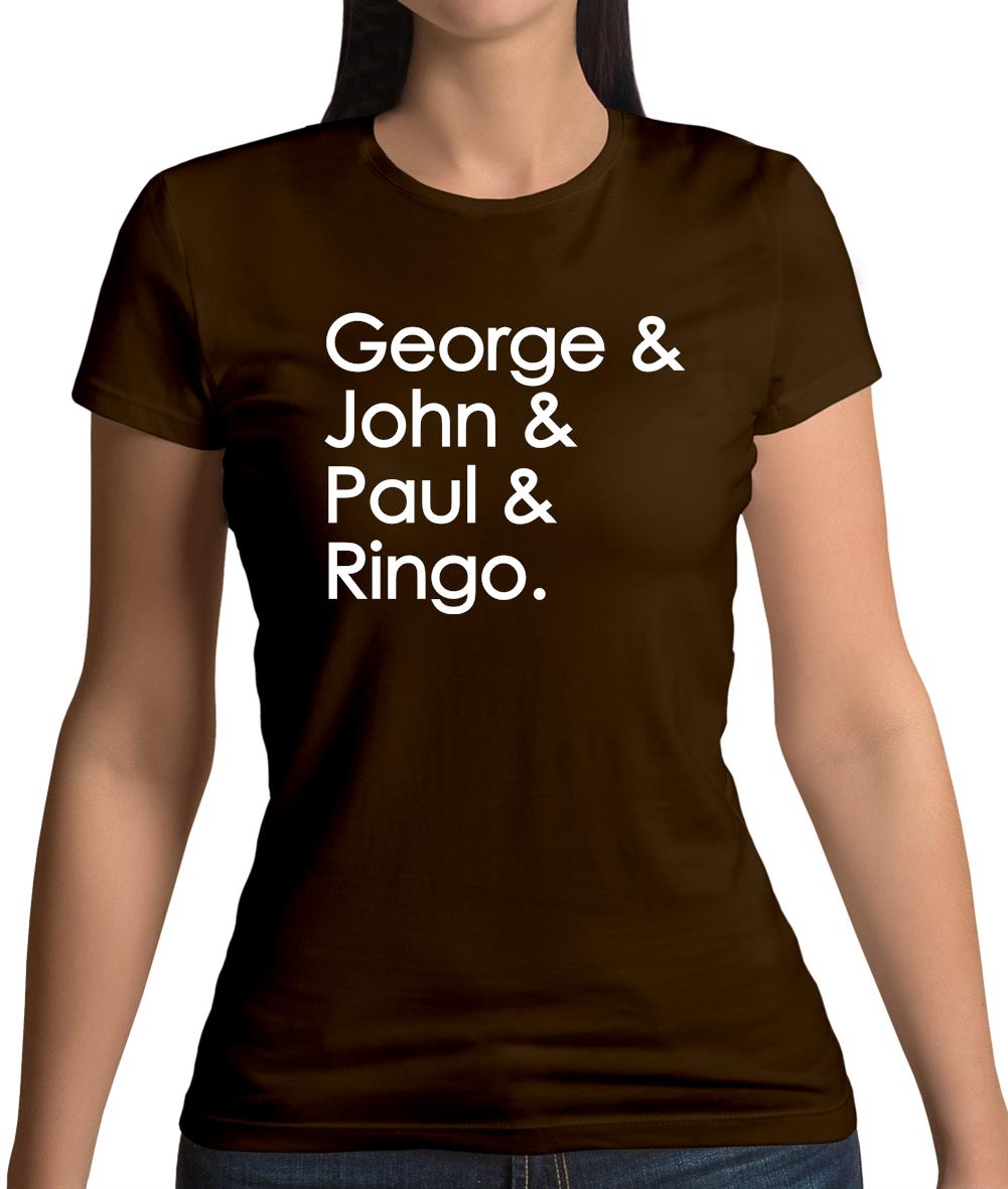 George & John & Paul & Ringo Womens T-Shirt George & John & Paul & Ringo Womens T-Shirt