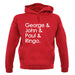 George & John & Paul & Ringo unisex hoodie George & John & Paul & Ringo unisex hoodie