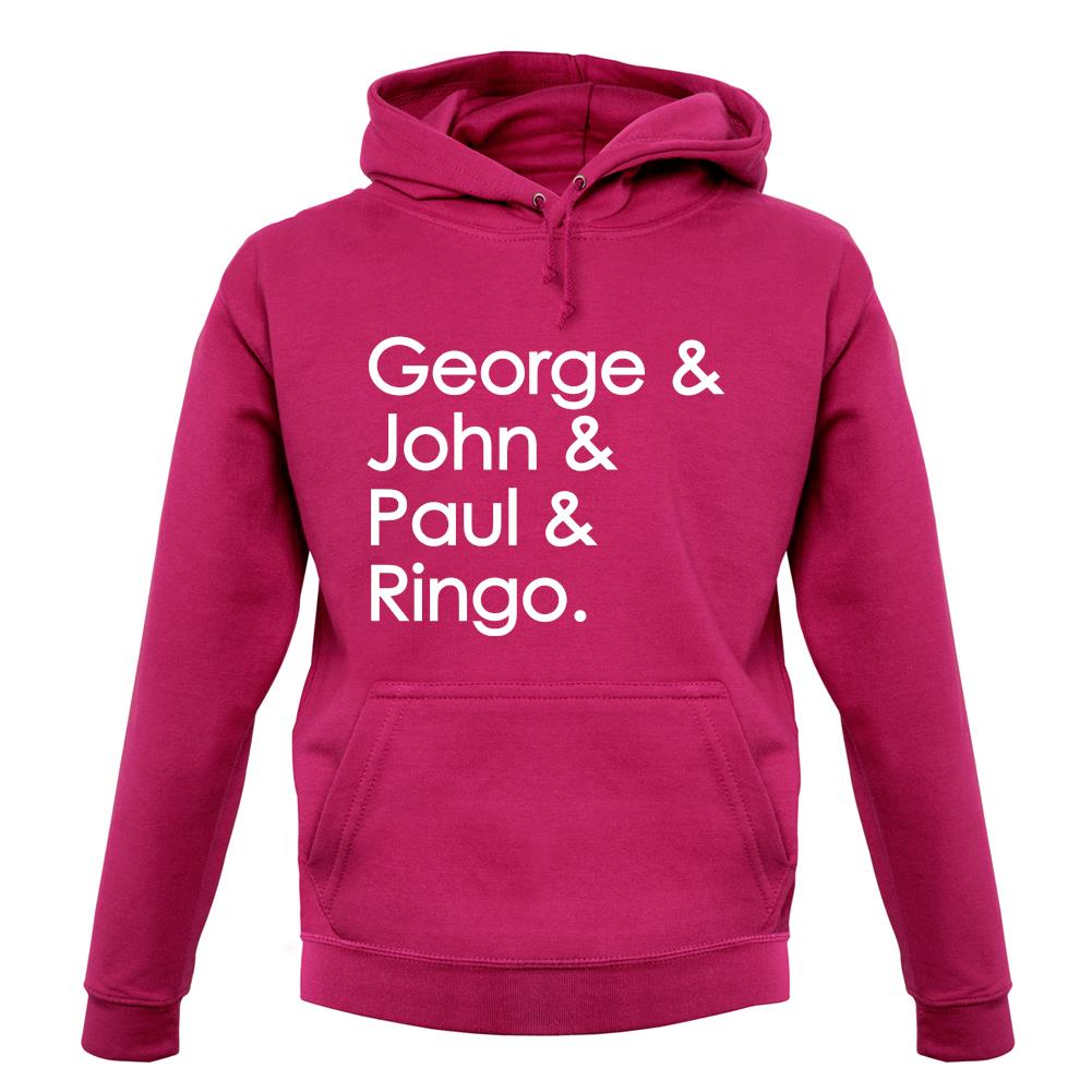 George & John & Paul & Ringo unisex hoodie George & John & Paul & Ringo unisex hoodie