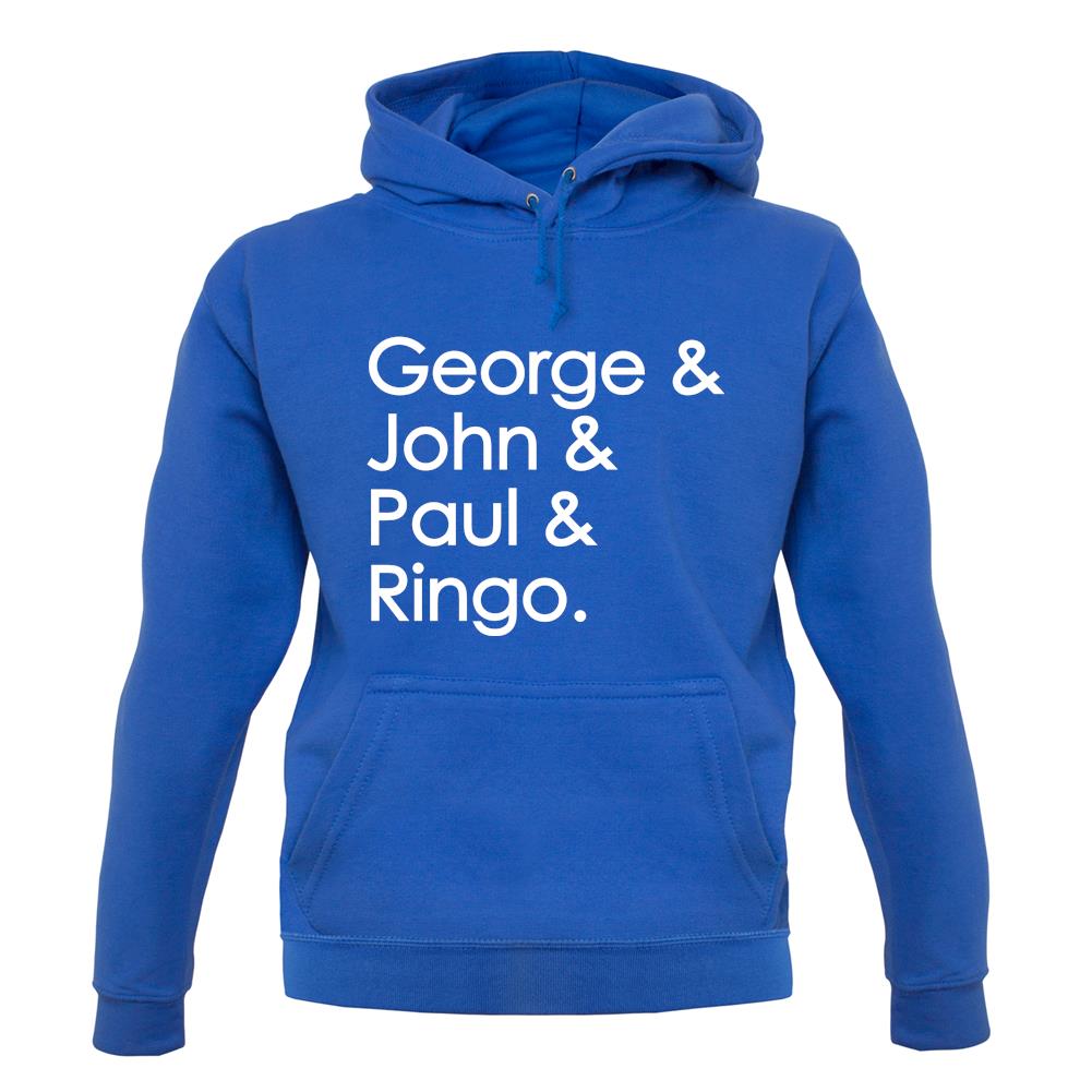 George & John & Paul & Ringo unisex hoodie George & John & Paul & Ringo unisex hoodie