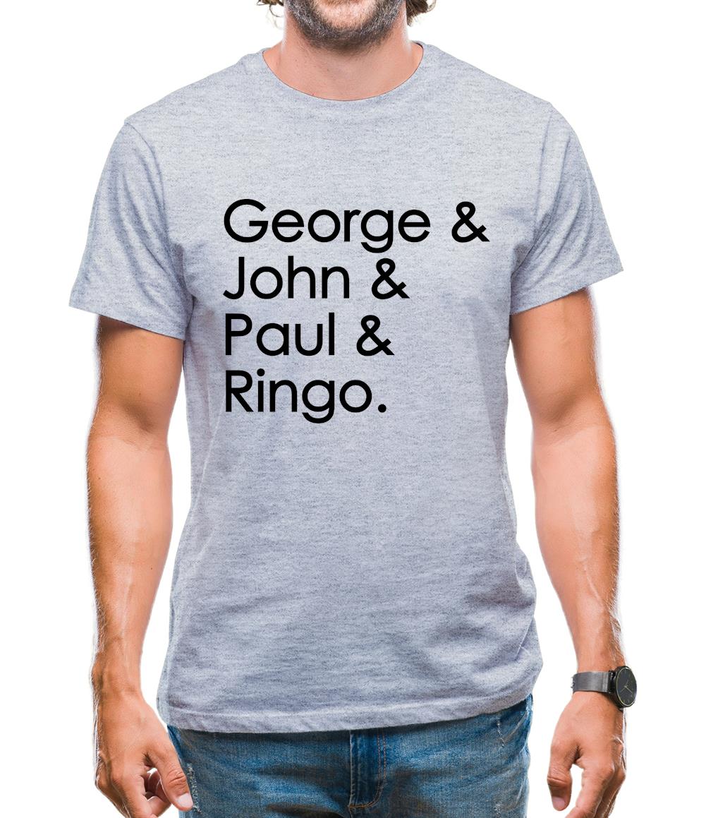 George & John & Paul & Ringo Mens T-Shirt George & John & Paul & Ringo Mens T-Shirt