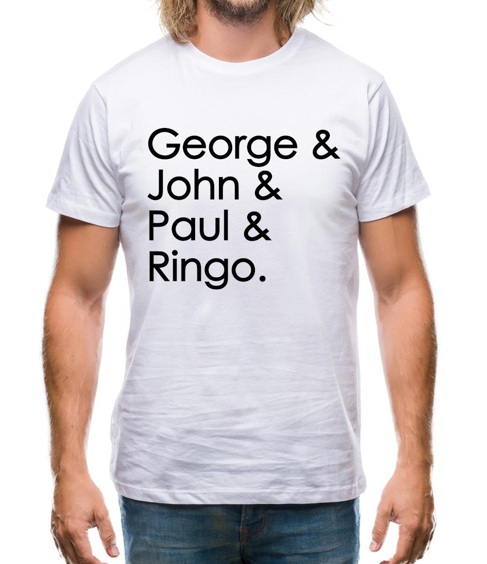 George & John & Paul & Ringo Mens T-Shirt George & John & Paul & Ringo Mens T-Shirt
