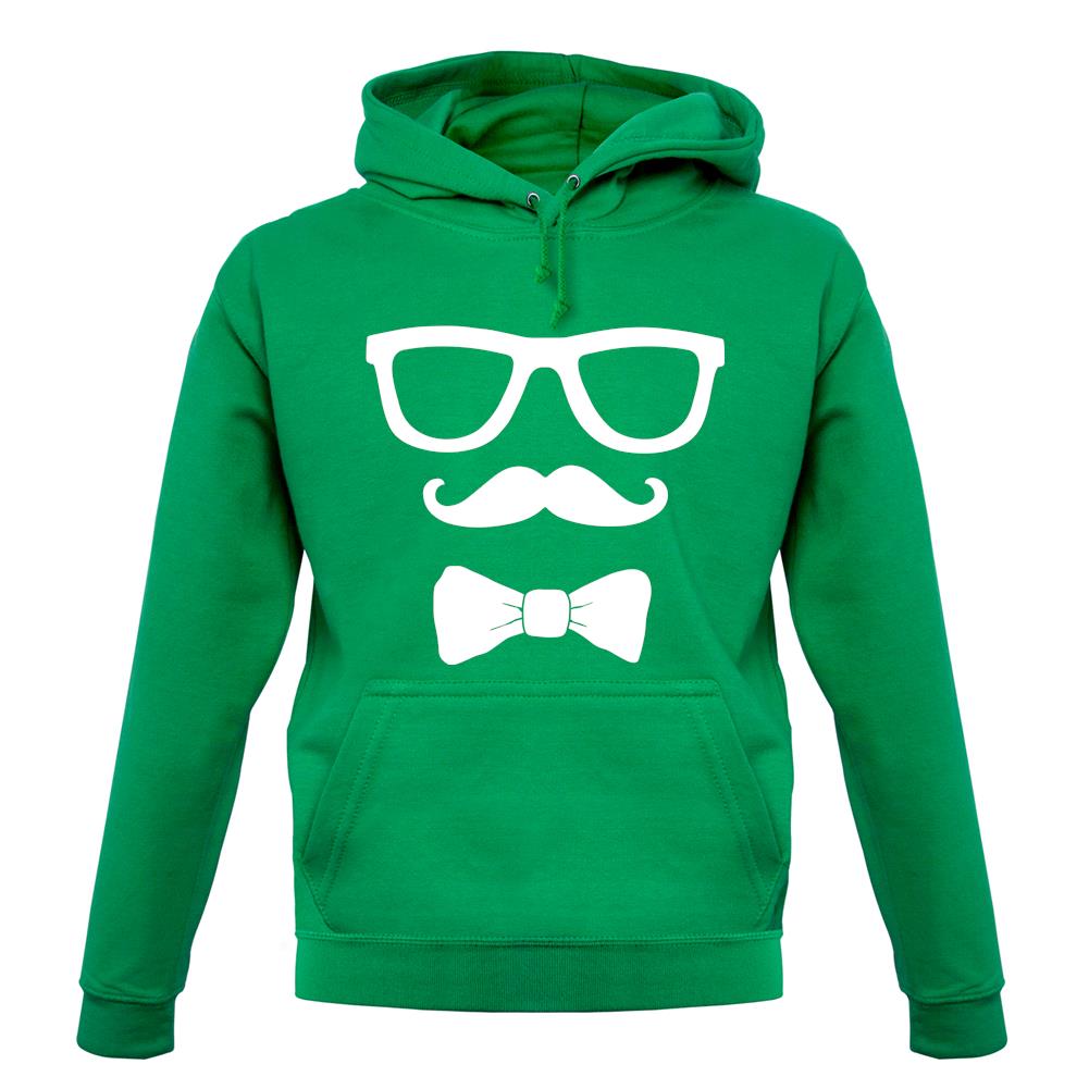 Glasses Moustache Bowtie unisex hoodie Glasses Moustache Bowtie unisex hoodie
