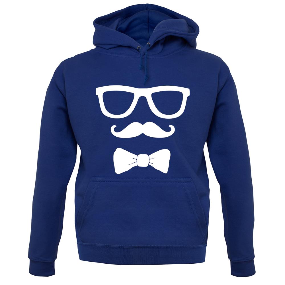 Glasses Moustache Bowtie unisex hoodie Glasses Moustache Bowtie unisex hoodie