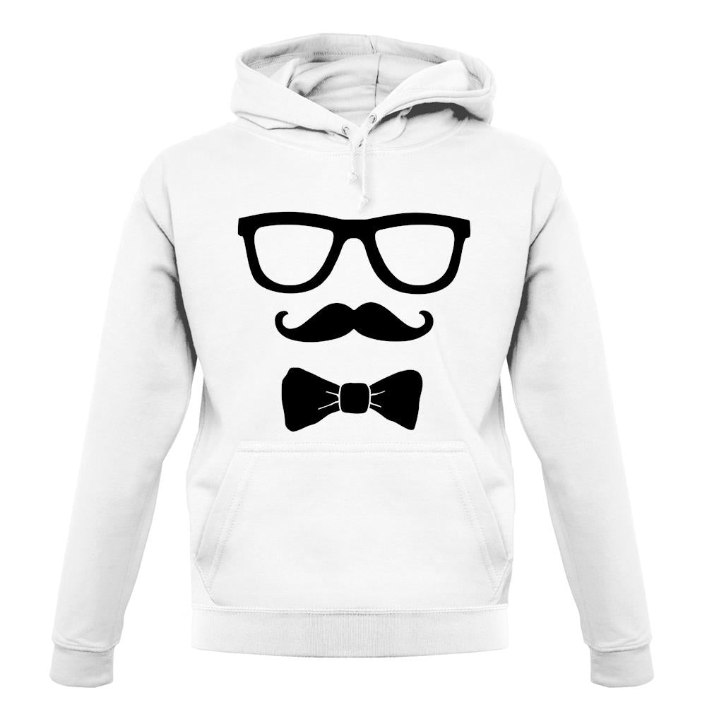 Glasses Moustache Bowtie unisex hoodie Glasses Moustache Bowtie unisex hoodie
