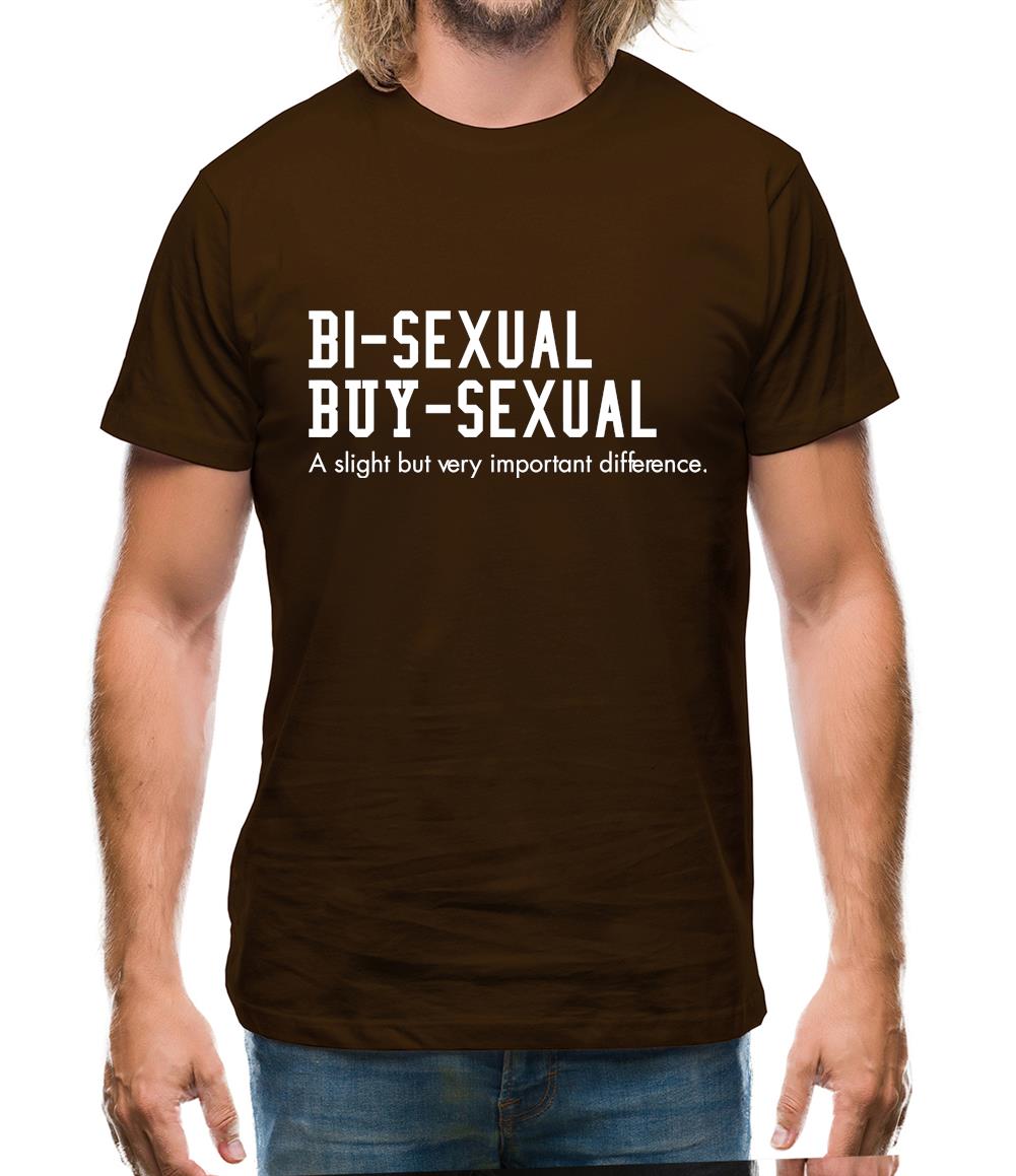 bisexual buysexual a slight but very important difference Mens T-Shirt bisexual buysexual a slight but very important difference Mens T-Shirt