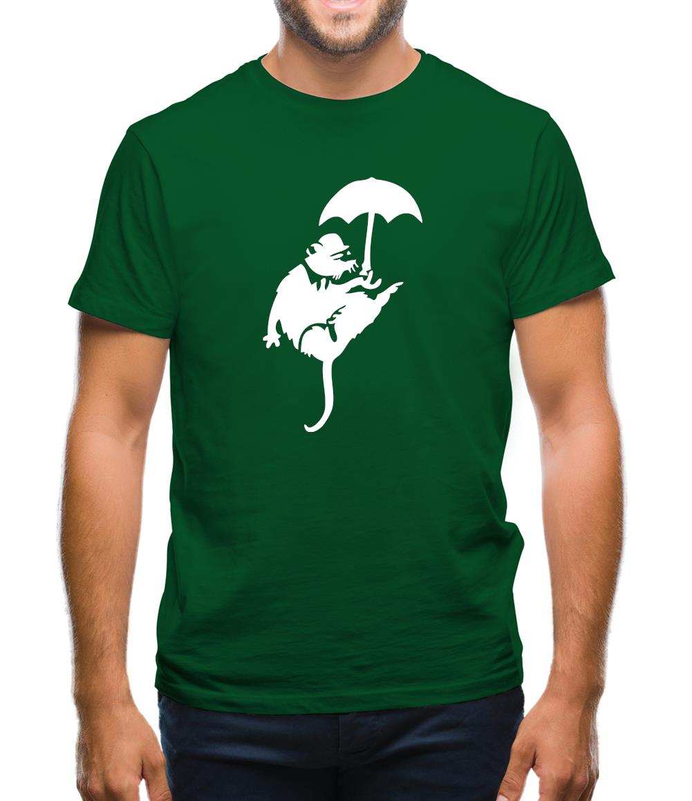 Banksy Flying Rat Mens T-Shirt Banksy Flying Rat Mens T-Shirt