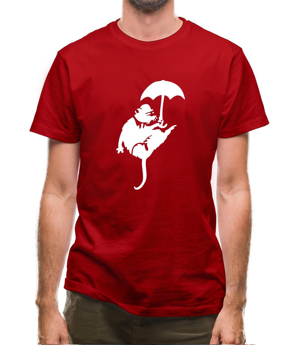 Banksy Flying Rat Mens T-Shirt Banksy Flying Rat Mens T-Shirt