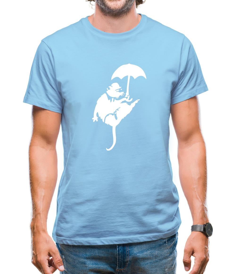 Banksy Flying Rat Mens T-Shirt Banksy Flying Rat Mens T-Shirt