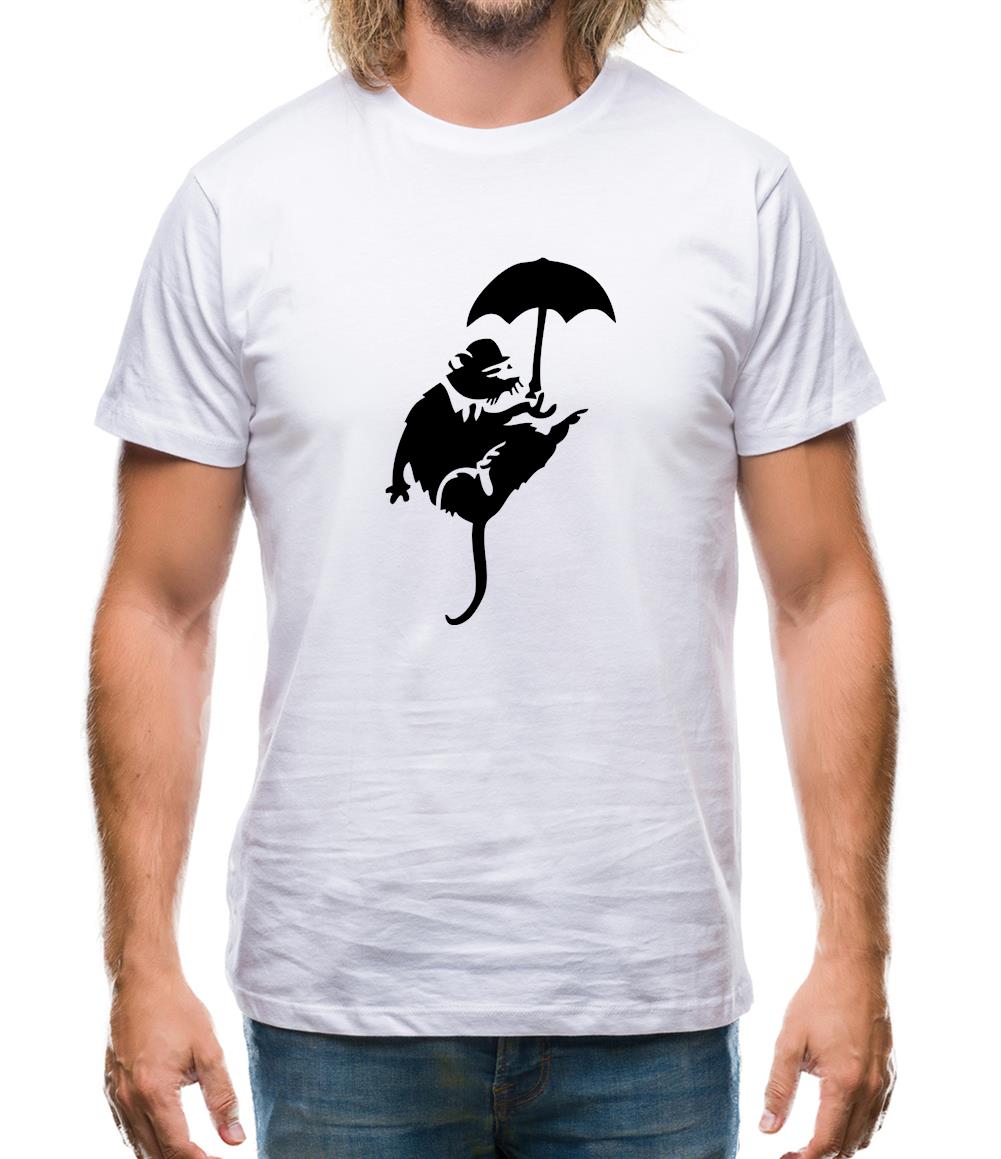 Banksy Flying Rat Mens T-Shirt Banksy Flying Rat Mens T-Shirt