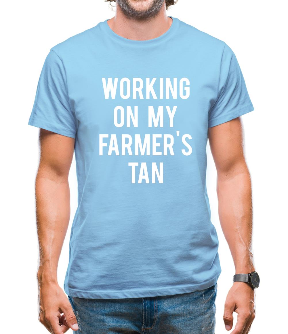 Working On My Farmer's Tan Mens T-Shirt Working On My Farmer's Tan Mens T-Shirt