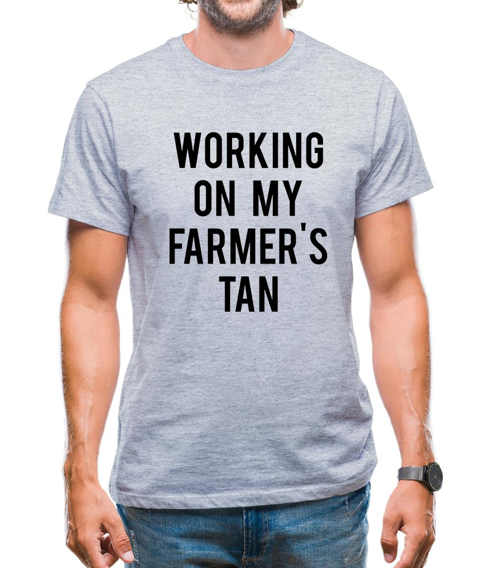 Working On My Farmer's Tan Mens T-Shirt Working On My Farmer's Tan Mens T-Shirt