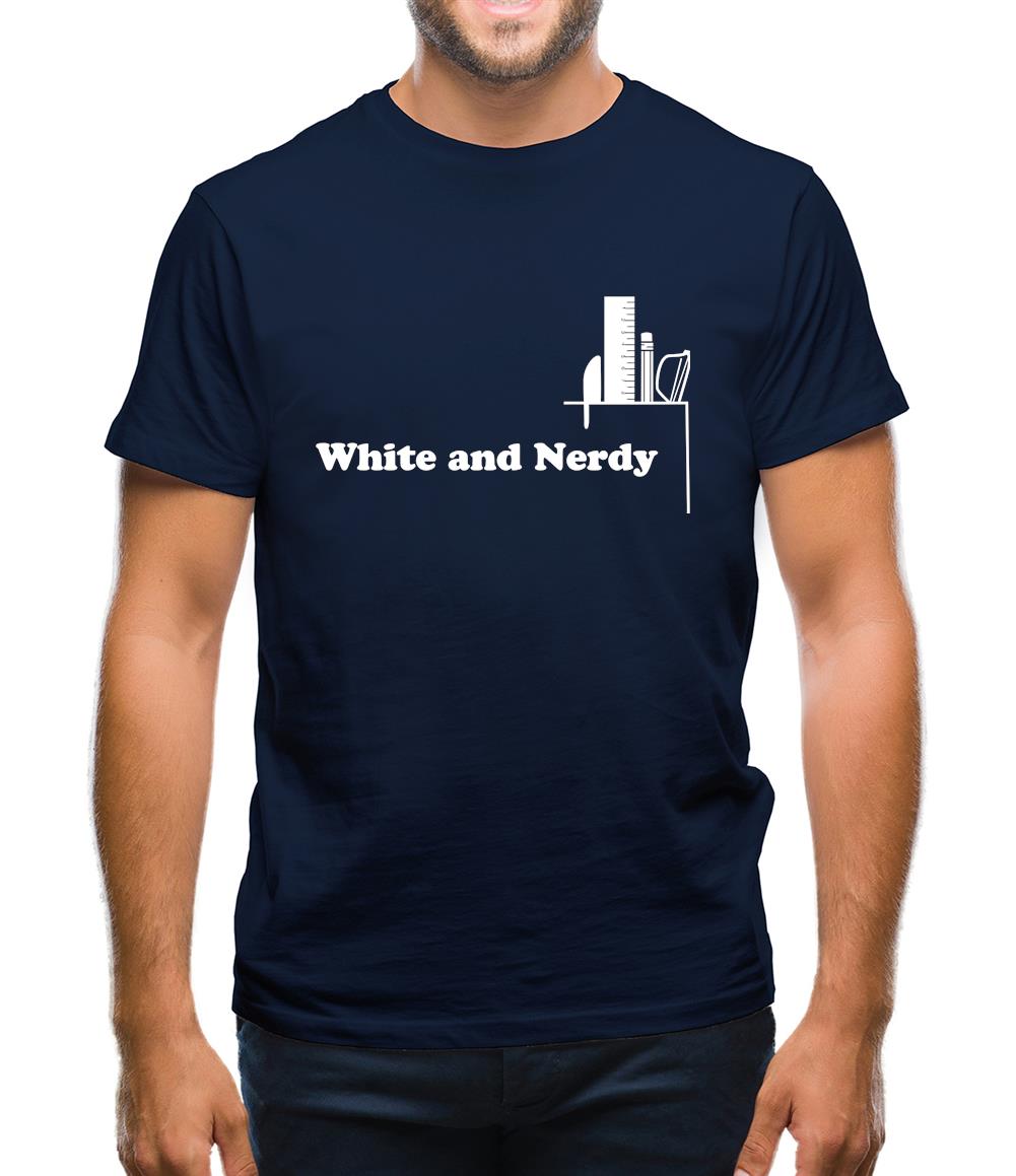 White and Nerdy Mens T-Shirt White and Nerdy Mens T-Shirt