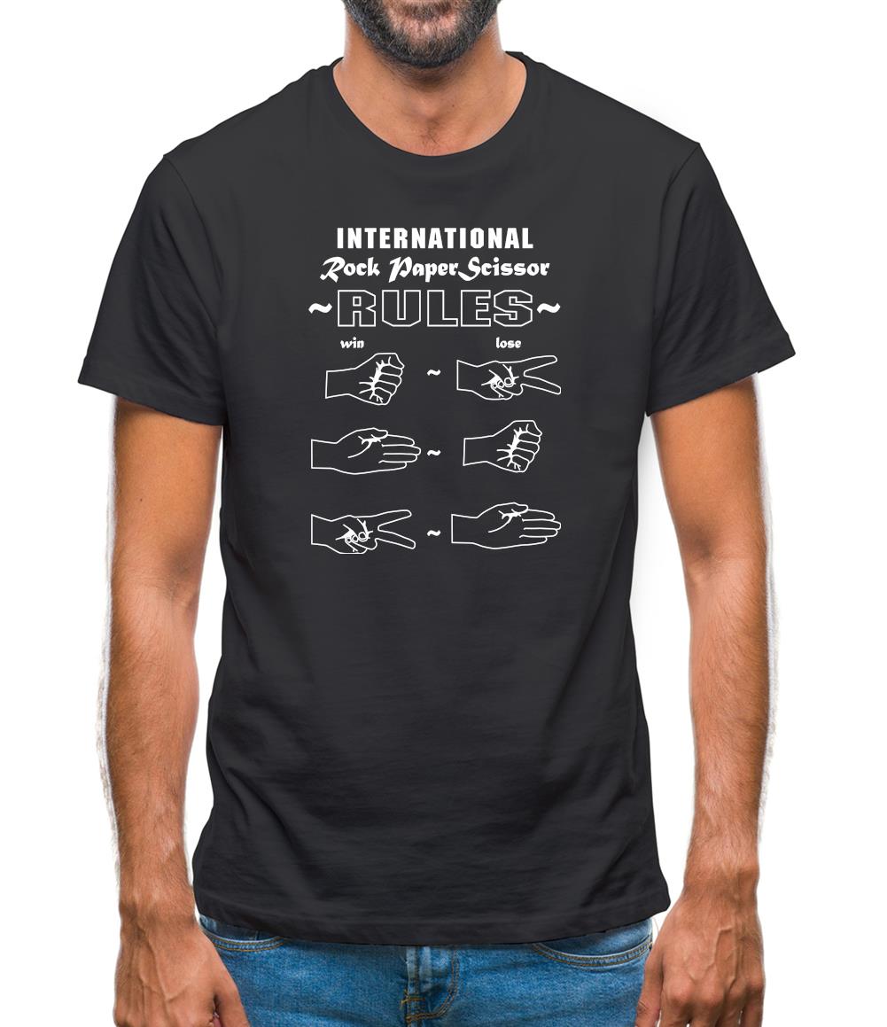 Rock Paper Scissor international rules Mens T-Shirt Rock Paper Scissor international rules Mens T-Shirt