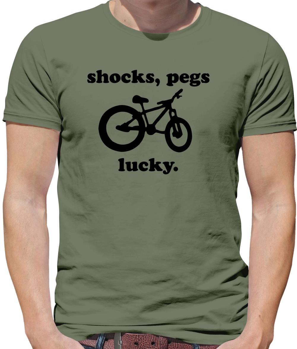 Shocks, Pegs, Lucky. Mens T-Shirt Shocks, Pegs, Lucky. Mens T-Shirt