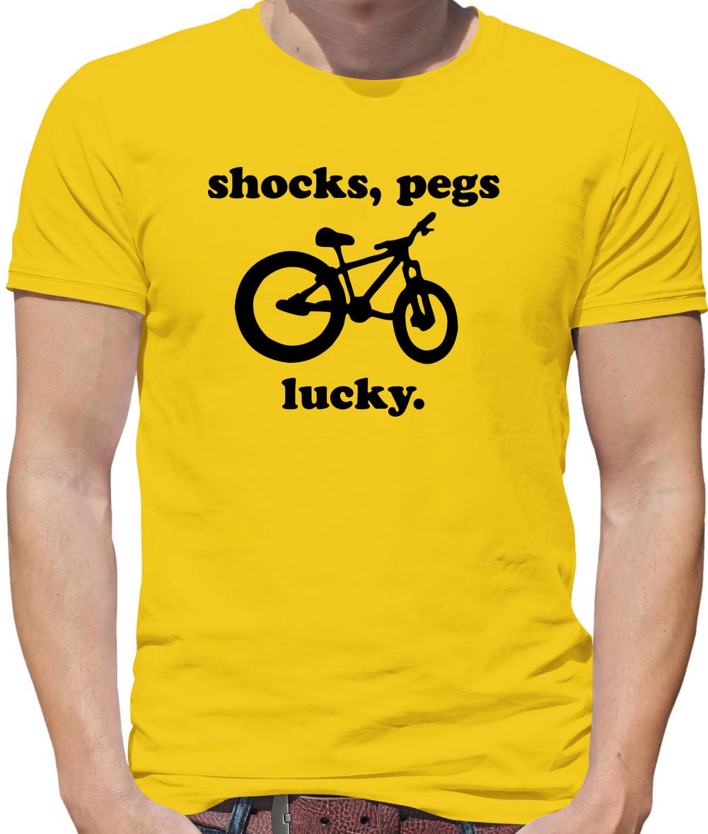 Shocks, Pegs, Lucky. Mens T-Shirt Shocks, Pegs, Lucky. Mens T-Shirt