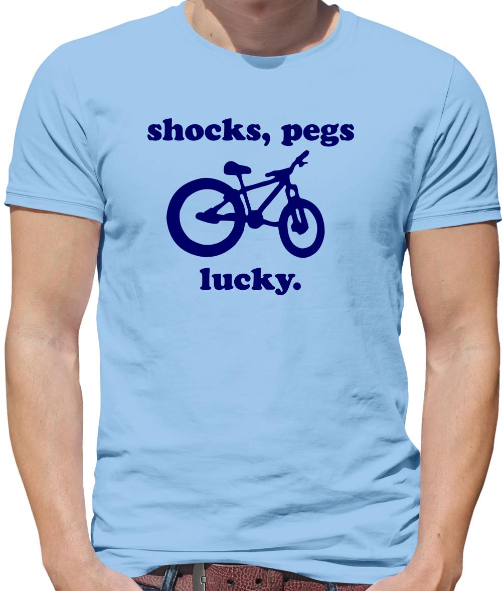Shocks, Pegs, Lucky. Mens T-Shirt Shocks, Pegs, Lucky. Mens T-Shirt