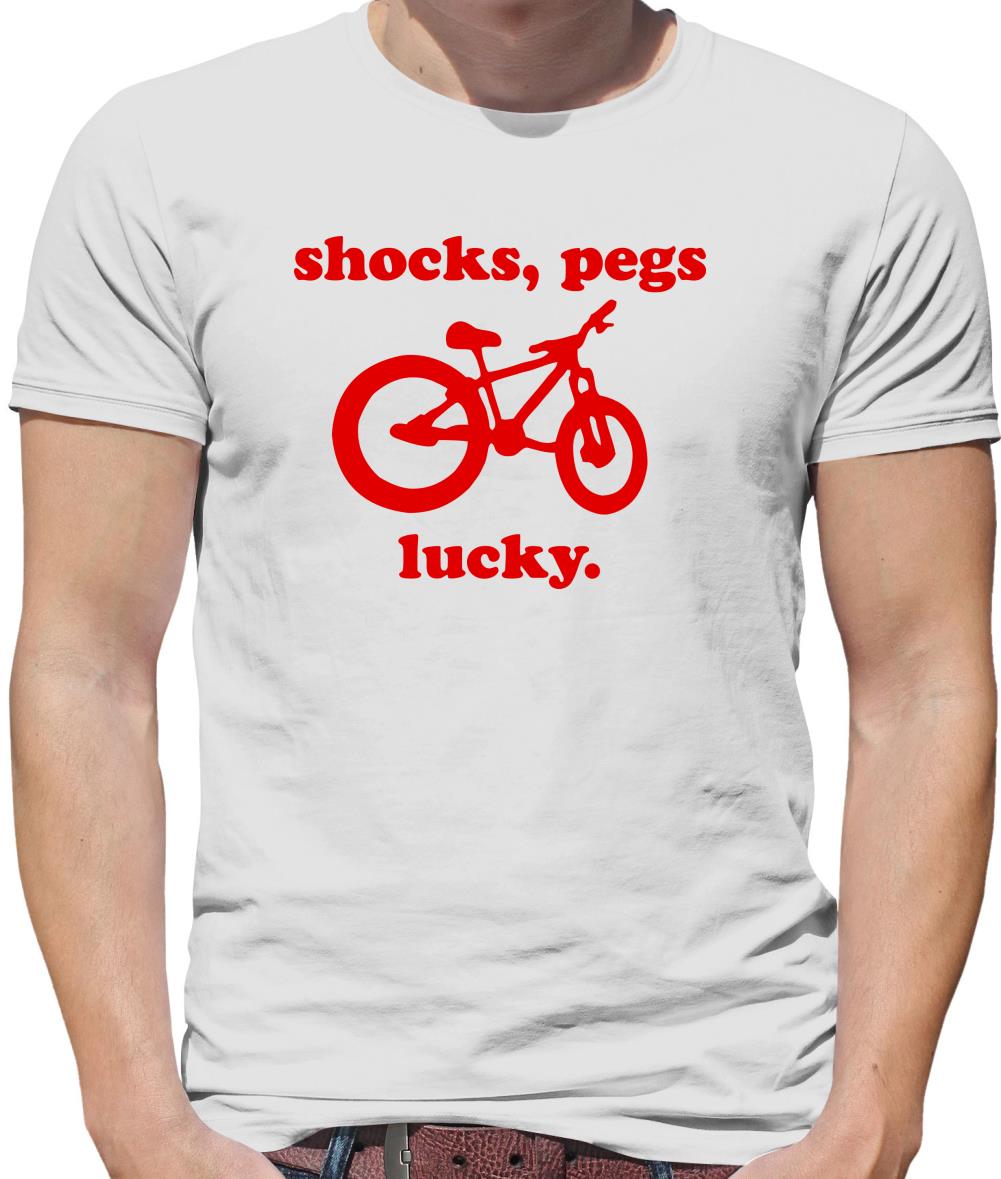 Shocks, Pegs, Lucky. Mens T-Shirt Shocks, Pegs, Lucky. Mens T-Shirt