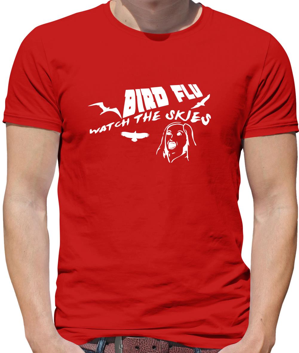 Bird Flu, watch the skies Mens T-Shirt Bird Flu, watch the skies Mens T-Shirt