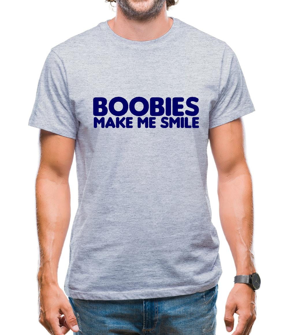 Boobies Make Me Smile Mens T-Shirt Boobies Make Me Smile Mens T-Shirt