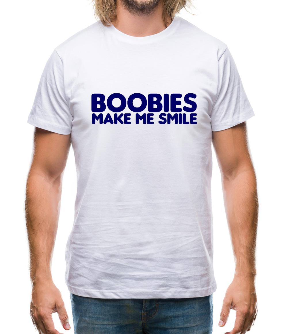 Boobies Make Me Smile Mens T-Shirt Boobies Make Me Smile Mens T-Shirt