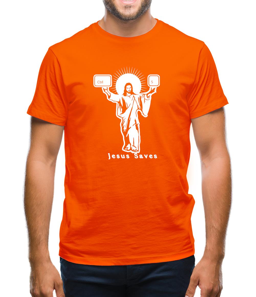 Jesus Saves (Ctrl+S) Mens T-Shirt Jesus Saves (Ctrl+S) Mens T-Shirt