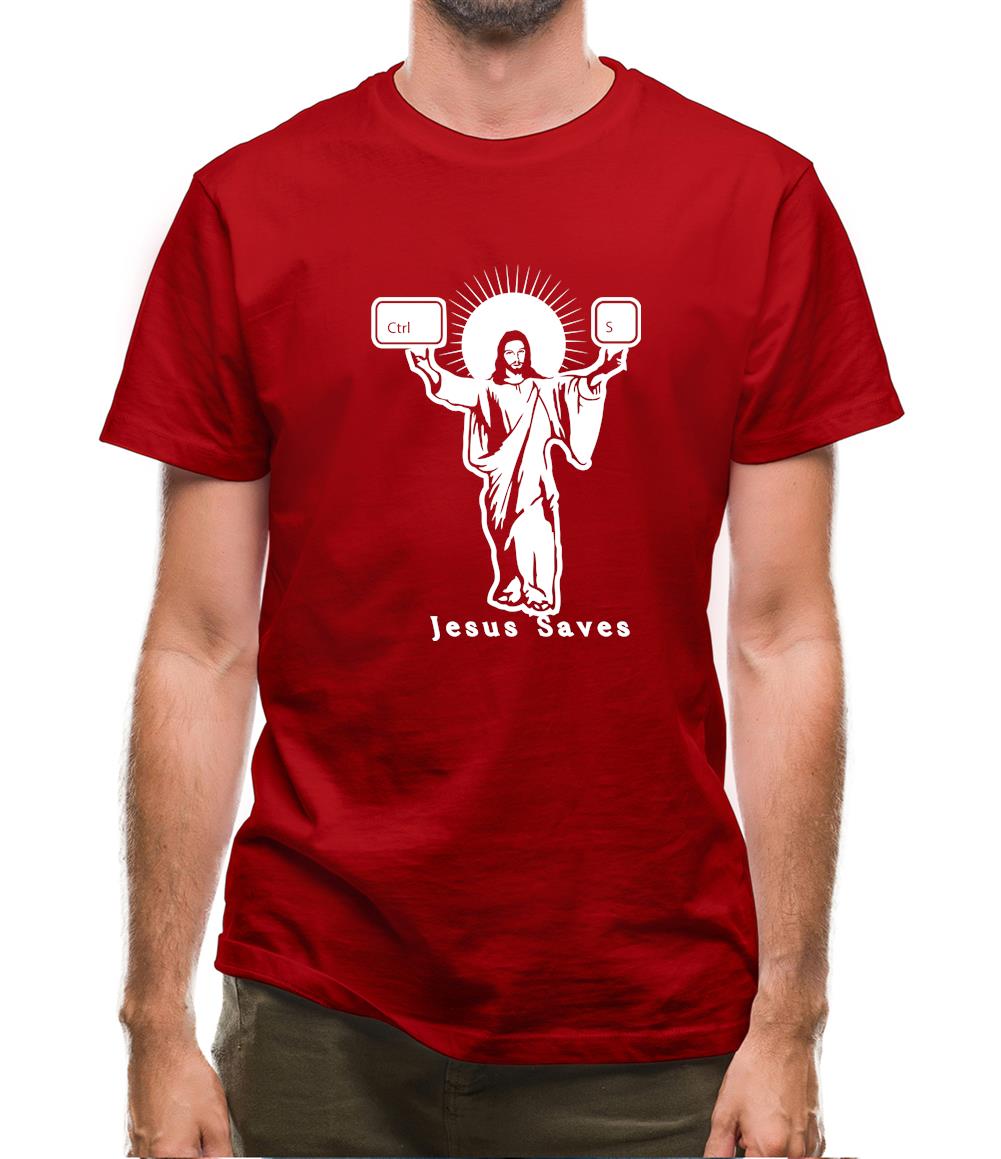 Jesus Saves (Ctrl+S) Mens T-Shirt Jesus Saves (Ctrl+S) Mens T-Shirt