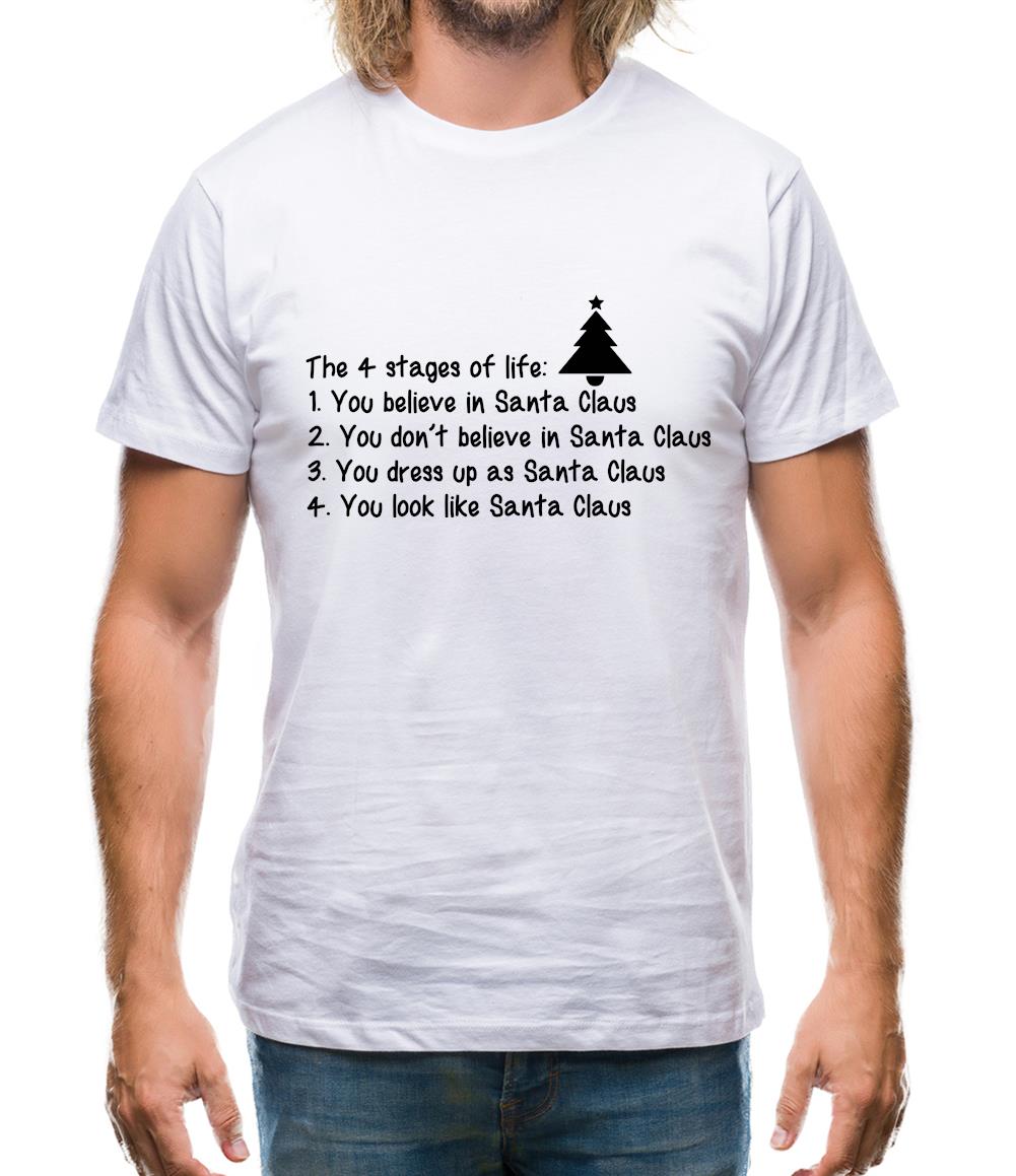 The 4 stages of Life - Santa Mens T-Shirt The 4 stages of Life - Santa Mens T-Shirt