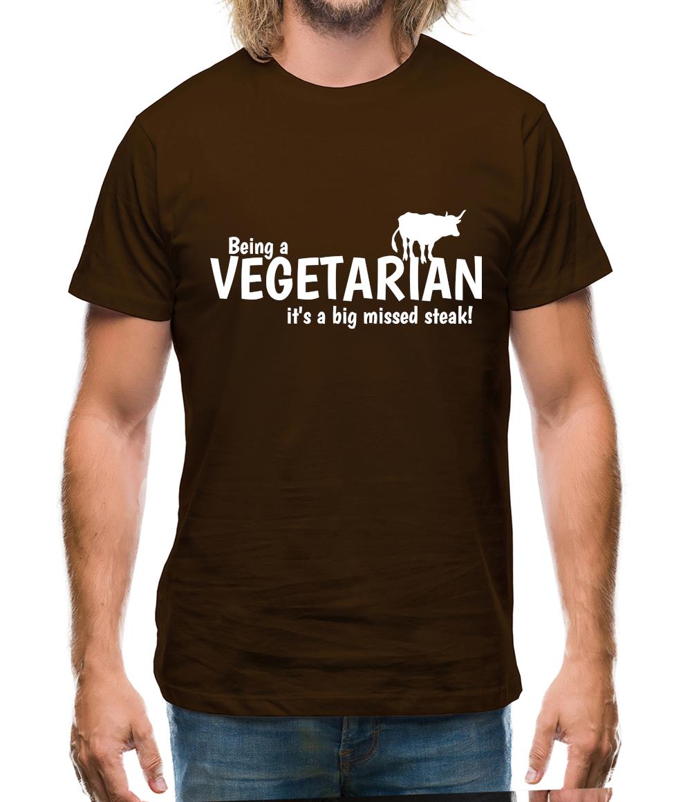 Being a vegetarian - it's a big missed steak! Mens T-Shirt Being a vegetarian - it's a big missed steak! Mens T-Shirt
