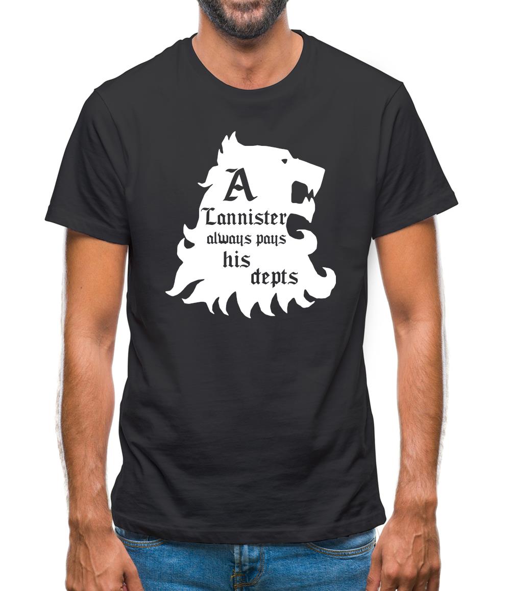 Game Of Thrones - A Lannister Always Pays His Depts Mens T-Shirt Game Of Thrones - A Lannister Always Pays His Depts Mens T-Shirt