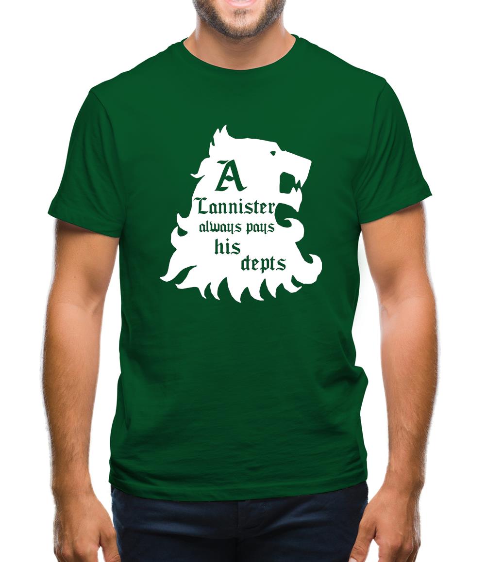 Game Of Thrones - A Lannister Always Pays His Depts Mens T-Shirt Game Of Thrones - A Lannister Always Pays His Depts Mens T-Shirt