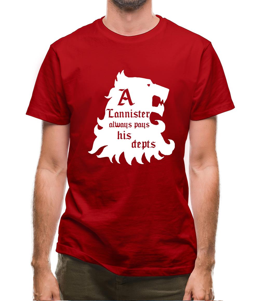 Game Of Thrones - A Lannister Always Pays His Depts Mens T-Shirt Game Of Thrones - A Lannister Always Pays His Depts Mens T-Shirt